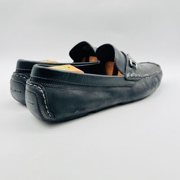 Cole Haan Shoes Mens 11.5 Black Leather Driving Moccasins Vtg Horsebit Loafers - Picture 6 of 13